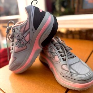 Women's Gray and Pink Athletic Shoes